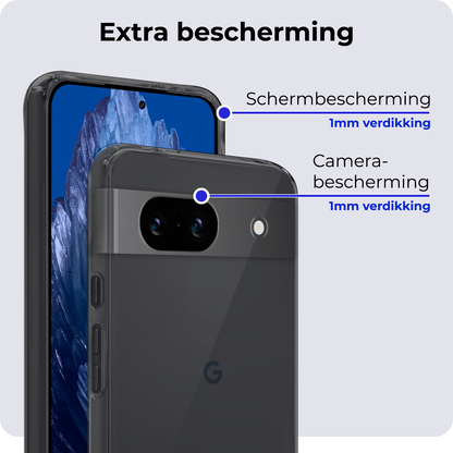 Forterra Google Pixel 8a Hoesje Siliconen Backcover Lichtgewicht - Transparant