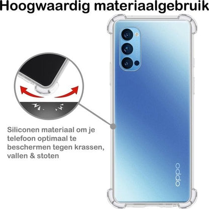 Forterra OPPO Reno 4 Pro 5G Hoesje Shockproof Backcover Siliconen - Transparant