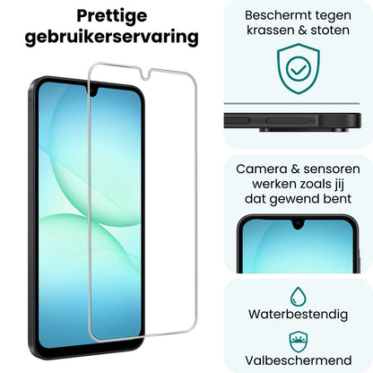 Forterra Samsung A17 Screenprotector Gehard Glas - Anti-kras
