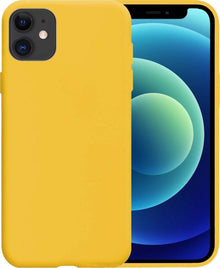 Forterra iPhone 12 Hoesje Siliconen Backcover Lichtgewicht - Geel