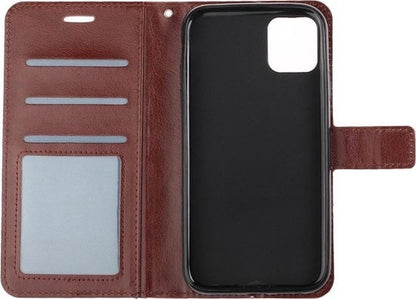 Forterra iPhone 12 Pro Hoesje Bookcase Cover met Kaarthouder - Bruin