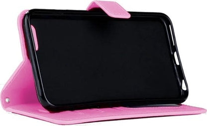 Forterra iPhone 5/5s/5SE Hoesje Bookcase Cover met Kaarthouder - Lichtroze