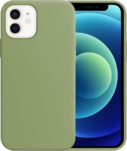 Forterra iPhone 12 Mini Hoesje Siliconen Backcover Lichtgewicht - Groen