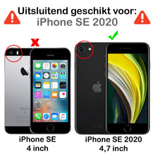 Forterra iPhone SE 2020 Hoesje Bookcase Cover met Kaarthouder - Donkerblauw