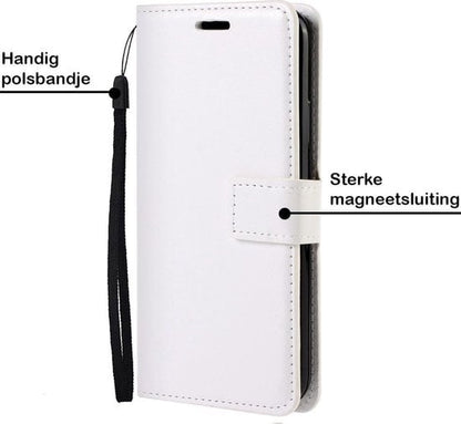Forterra iPhone 12 Pro Hoesje Bookcase Cover met Kaarthouder - Wit
