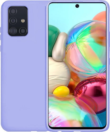 Forterra Samsung A71 Hoesje Siliconen Backcover Lichtgewicht - Lila