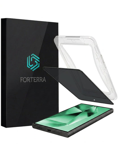 Forterra Privacy Screenprotector Geschikt voor Samsung Galaxy S24 Ultra - Met Installatie Kit - Privacy - Beschermglas - Flexibel Glas - Tempered Glass - Screen Protector