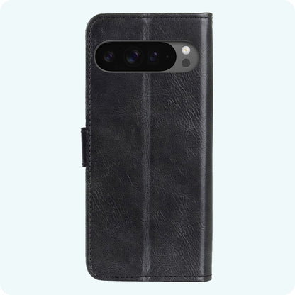 Forterra Google Pixel 9 Pro Hoesje Bookcase Cover met Kaarthouder - Zwart
