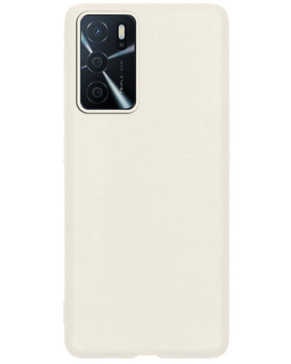 Forterra OPPO A16s Hoesje Siliconen Backcover Lichtgewicht - Wit