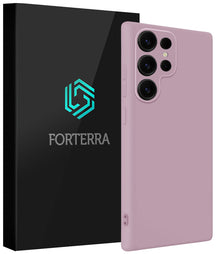 Forterra Samsung S25 Ultra Hoesje Siliconen Backcover Lichtgewicht - Lila