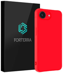 Forterra iPhone 16e Hoesje Siliconen Backcover Lichtgewicht - Rood