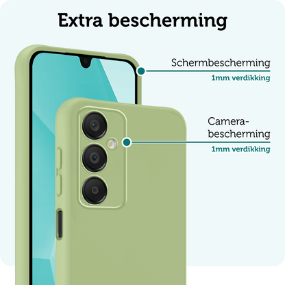 Forterra Samsung A16 Hoesje Siliconen Backcover Lichtgewicht - Groen