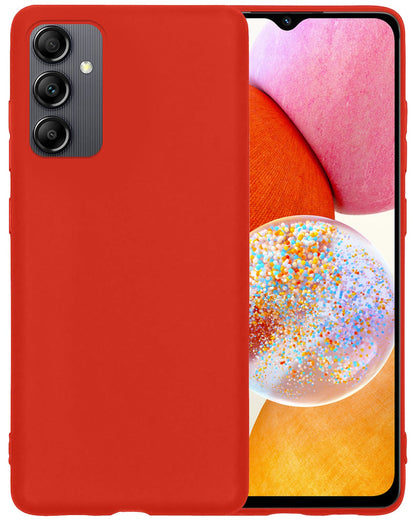 Forterra Samsung A14 Hoesje Siliconen Backcover Lichtgewicht - Rood