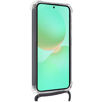 Forterra Samsung A36 Hoesje Kaarthouder met Koord Backcover Shockproof - Transparant