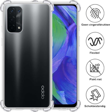 Forterra OPPO A54 Hoesje Shockproof Backcover Siliconen - Transparant