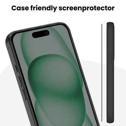 Forterra Privacy Screenprotector Geschikt voor Apple iPhone 15 Plus - Met Installatie Kit - Privacy - Beschermglas - Flexibel Glas - Tempered Glass - Screen Protector