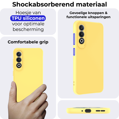 Forterra OnePlus Nord CE 4 Hoesje Siliconen Backcover Lichtgewicht - Geel