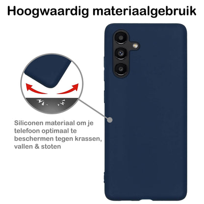 Forterra Samsung A13 5G Hoesje Siliconen Backcover Lichtgewicht - Donkerblauw