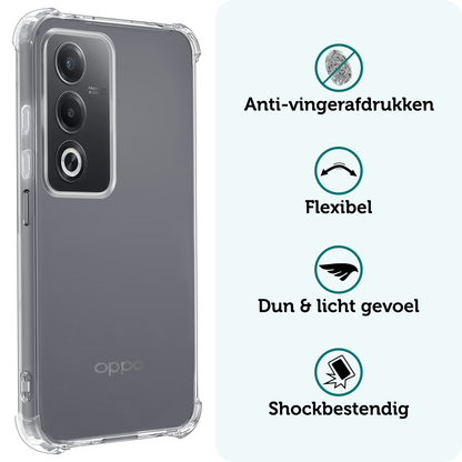 Forterra OPPO A80 Hoesje Shockproof Backcover Siliconen - Transparant