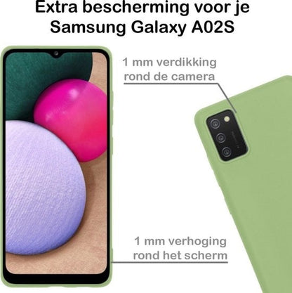Forterra Samsung A02s Hoesje Siliconen Backcover Lichtgewicht - Groen
