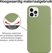 Forterra iPhone 12 Pro Hoesje Siliconen Backcover Lichtgewicht - Groen