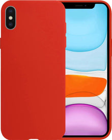 Forterra iPhone Xs Max Hoesje Siliconen Backcover Lichtgewicht - Rood