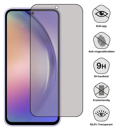 Forterra Samsung A54 Screenprotector Gehard Glas - Privacy