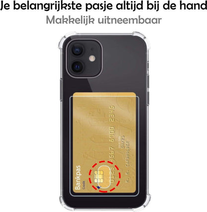 Forterra iPhone 11 Hoesje Kaarthouder Backcover Shockproof - Transparant