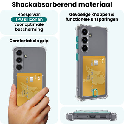 Forterra Samsung S26 Plus Hoesje Kaarthouder Backcover Shockproof - Transparant