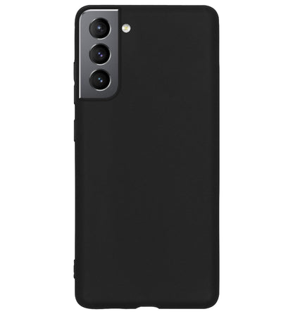 Forterra Samsung S22 Hoesje Siliconen Backcover Lichtgewicht - Zwart