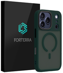 Forterra iPhone 17 Pro Max Hoesje Geschikt voor Magsafe Backcover Shockproof - Donkergroen