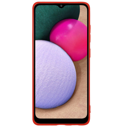 Forterra Samsung A03s Hoesje Siliconen Backcover Lichtgewicht - Rood