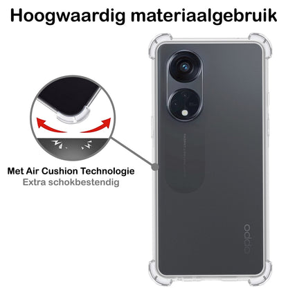 Forterra OPPO Reno 8T 4G Hoesje Shockproof Backcover Siliconen - Transparant