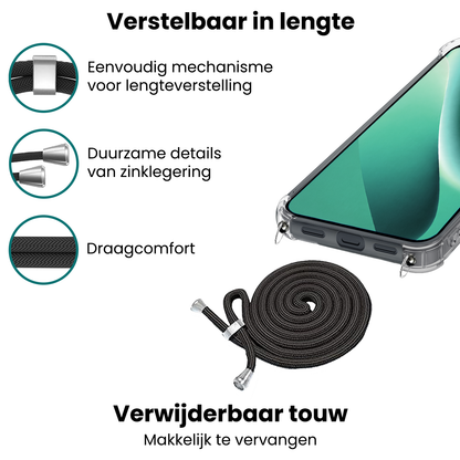 Forterra Google Pixel 10a Hoesje met Koord Backcover Shockproof - Transparant