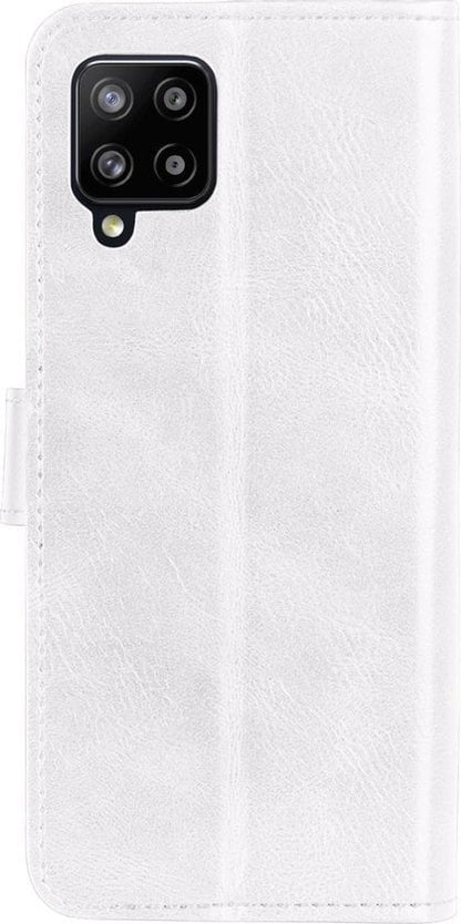 Forterra Samsung A12 Hoesje Bookcase Cover met Kaarthouder - Wit