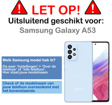 Forterra Samsung A53 Hoesje Siliconen Backcover Lichtgewicht - Zwart