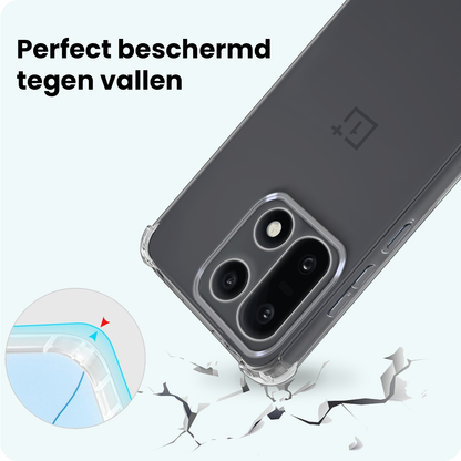 Forterra OnePlus 15 Hoesje Shockproof Backcover Siliconen - Transparant