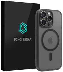 Forterra iPhone 15 Pro Hoesje Geschikt voor Magsafe Backcover Shockproof - Zwart