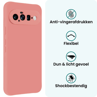 Forterra Google Pixel 11 Hoesje Siliconen Backcover Lichtgewicht - Lichtroze