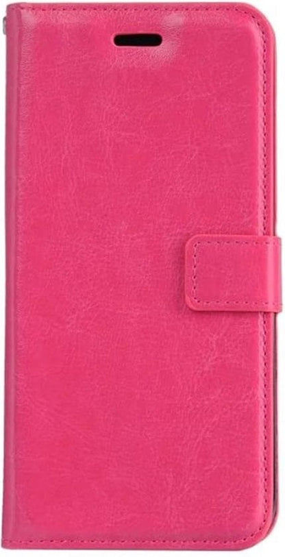 Forterra iPhone 8 Hoesje Bookcase Cover met Kaarthouder - Donkerroze