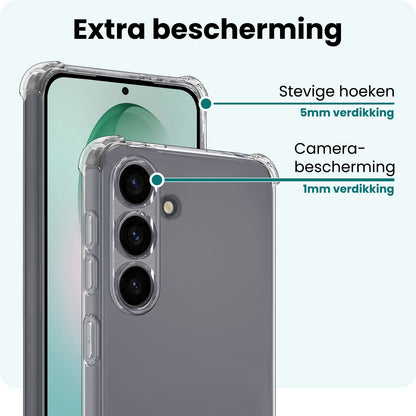 Forterra Samsung S26 Plus Hoesje Shockproof Backcover Siliconen - Transparant