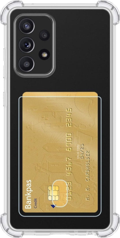 Forterra Samsung A72 Hoesje Kaarthouder Backcover Shockproof - Transparant