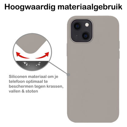 Forterra iPhone 14 Plus Hoesje Siliconen Backcover Lichtgewicht - Grijs