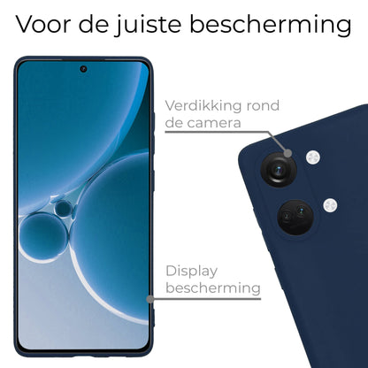 Forterra OnePlus Nord 3 Hoesje Siliconen Backcover Lichtgewicht - Donkerblauw