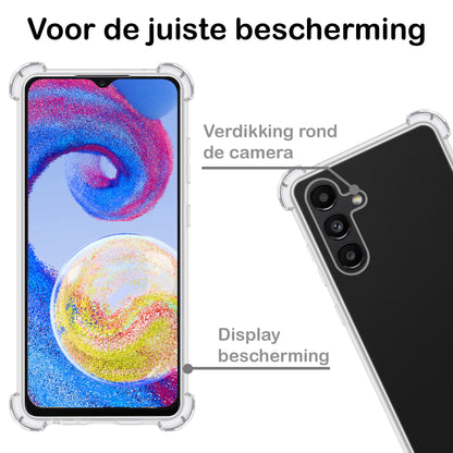 Forterra Samsung A04s Hoesje Shockproof Backcover Siliconen - Transparant