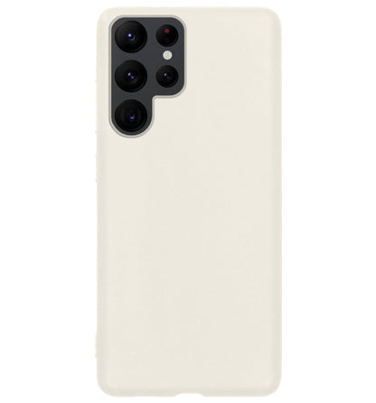 Forterra Samsung S22 Ultra Hoesje Siliconen Backcover Lichtgewicht - Wit