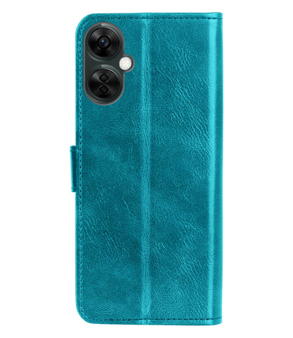 Forterra OnePlus Nord CE 3 Lite Hoesje Bookcase Cover met Kaarthouder - Turquoise