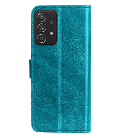 Forterra Samsung A33 Hoesje Bookcase Cover met Kaarthouder - Turquoise