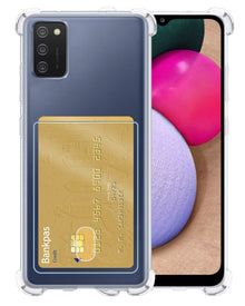Forterra Samsung A03s Hoesje Kaarthouder Backcover Shockproof - Transparant