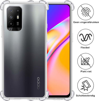 Forterra OPPO A94 5G Hoesje Shockproof Backcover Siliconen - Transparant